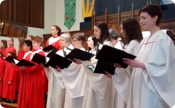 People singing in a choir