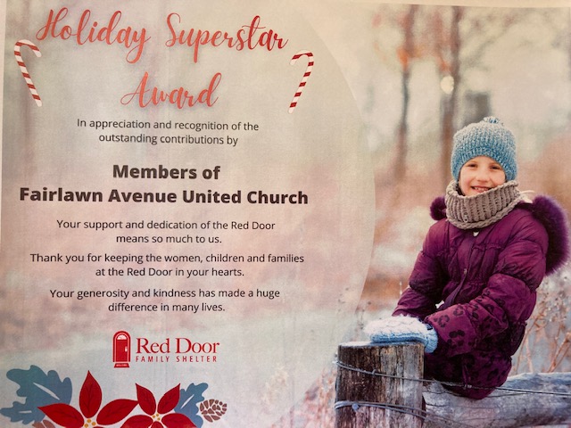 Thank you card from RedDoor