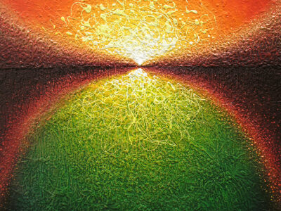 artwprk vivid orange and green