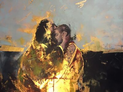 classic art work in golds and brown prodigal son