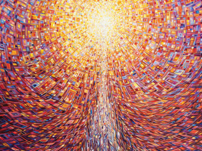 ascension artwork - yellows red and blue