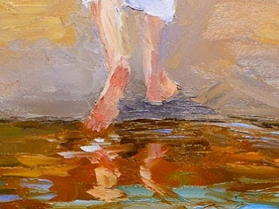 artwork of Jesus' feet - follow me