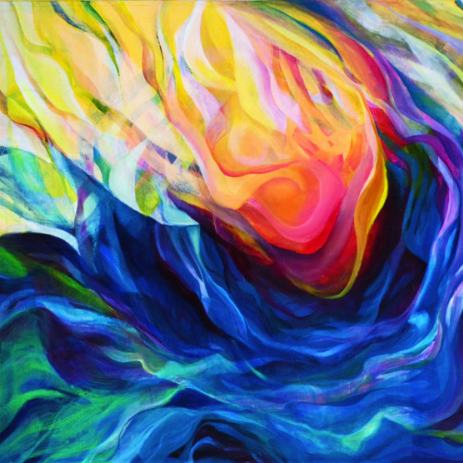 Pentecost Spirit Art in Pride Flag Colours