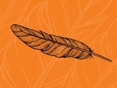 orange shirt feather