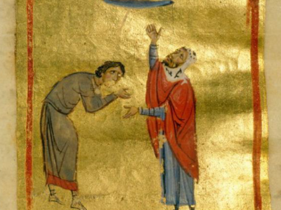 Art Pharisee and Tax Collector gold leaf