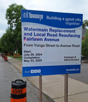 Fairlawn Avenue Construction