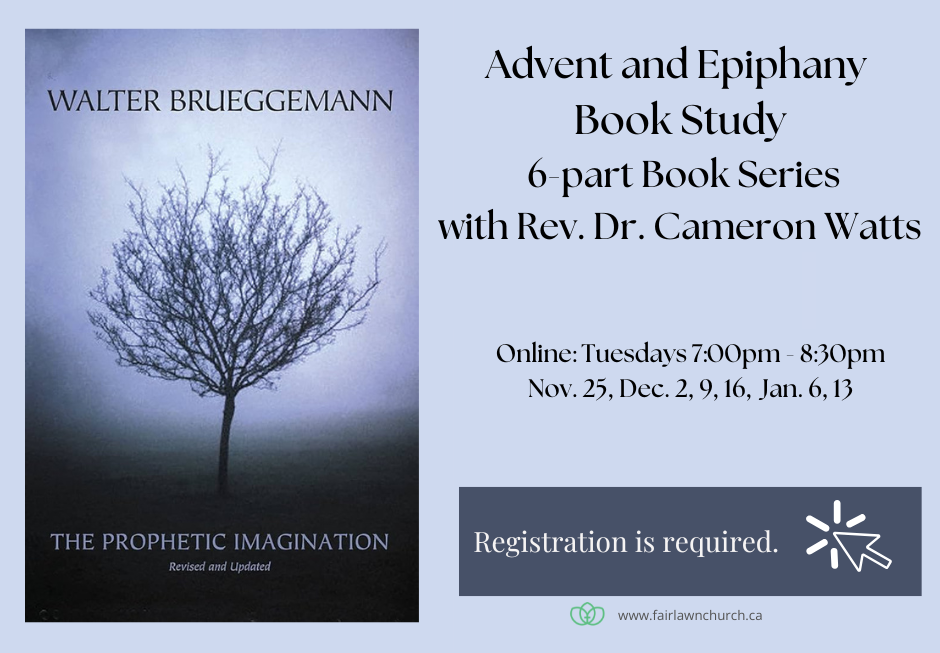 Online Book Study The Prophetic Imagination 2025-26